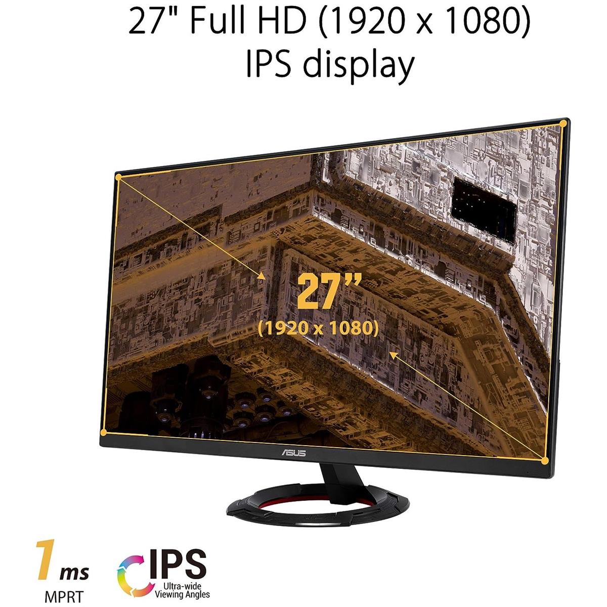 ASUS TUF Gaming VG279Q1R Gaming Monitor – 27 inch Full HD (1920 x 1080), IPS, 144Hz, 1ms MPRT, Extreme Low Motion Blur™, Free Sync™ Premium, Shadow Boost ASUS TUF Gaming VG279Q1R Gaming Monitor – 27 inch Full HD (1920 x 1080), IPS, 144Hz, 1ms MPRT, Extreme Low Motion Blur™, Free Sync™ Premium, Shadow Boost